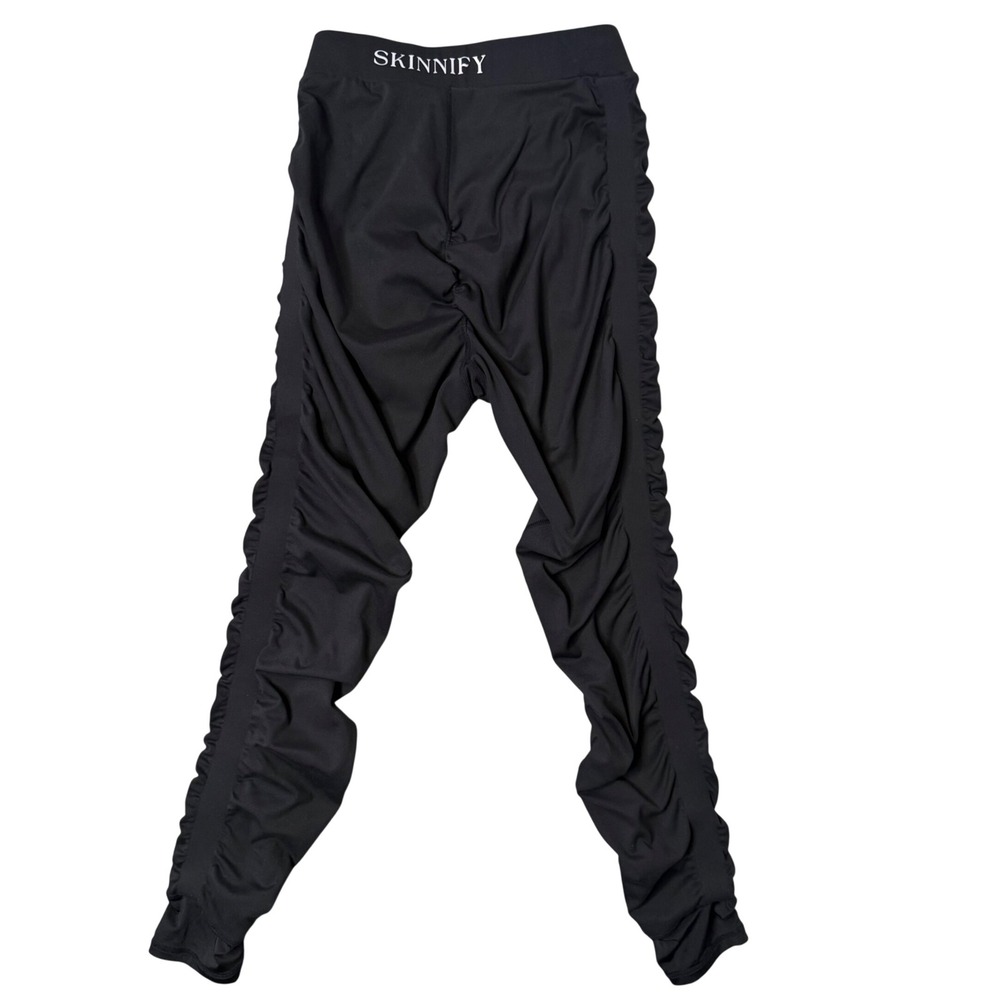 Skinnify Ruched Leggings Womens Medium Black Scrunch Butt Activewear